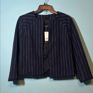 Banana Republic Navy Pinstripe Blazer New with Tags Size 12